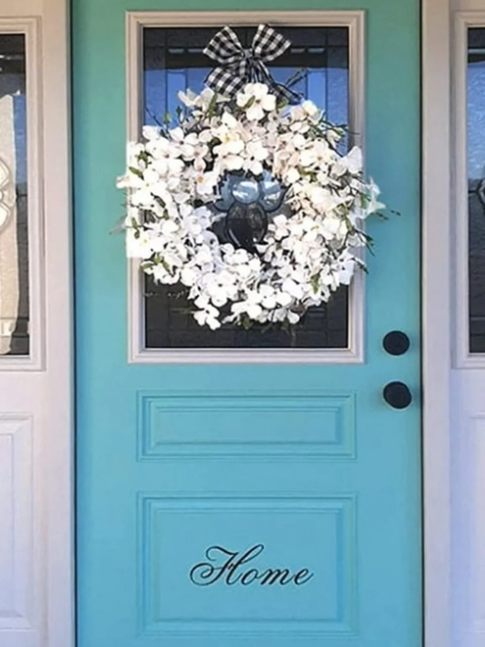 17” White Dogwood Flower Wreath with Welcome Sign 🤍NEW✨